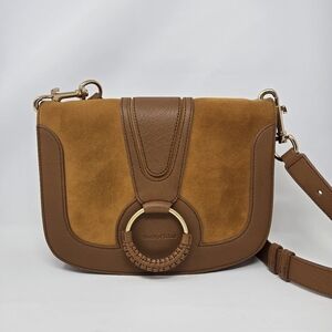 See By Chloe Hana Crossbody In Brown Suede And Leather